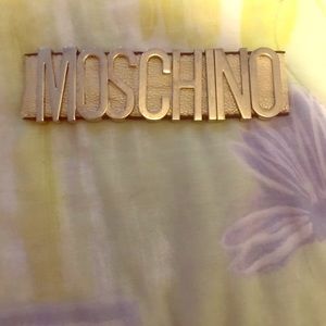 Moschino handbag gold plaquard